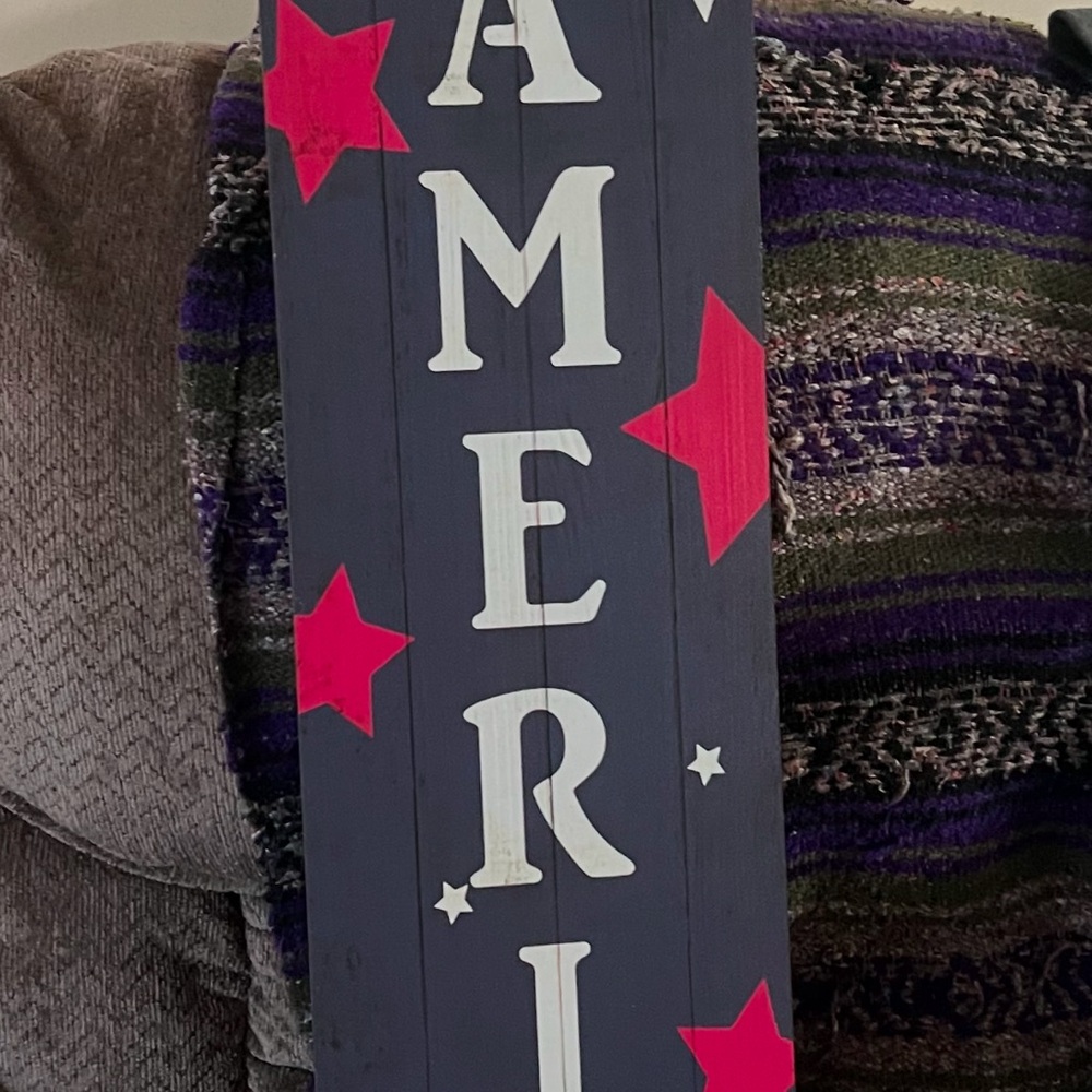 New in box reversible porch leaner. “welcome” and “God bless America” - Picture 5 of 5